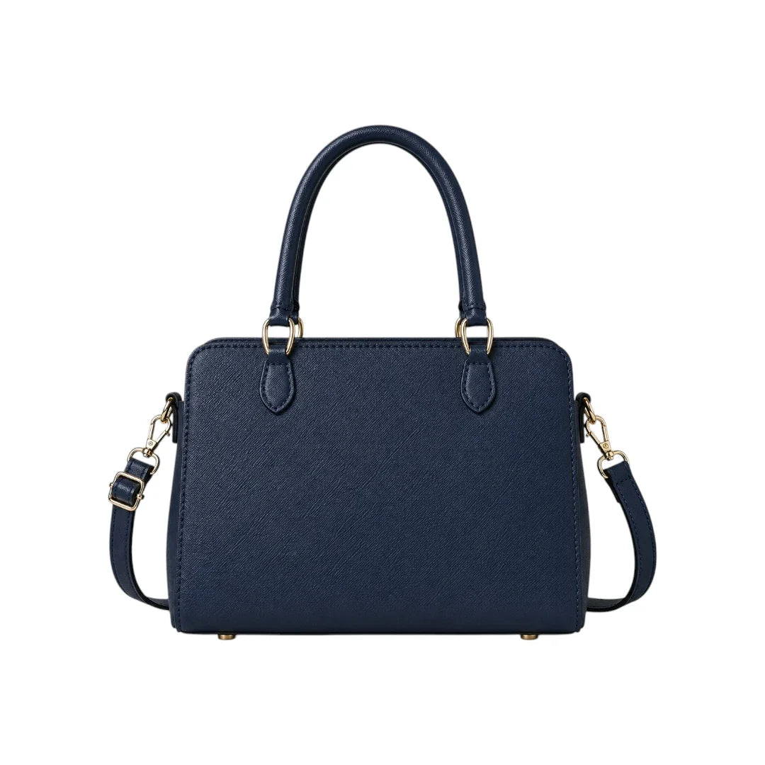 Kelven Navy Textured Women’s Satchel Handbag