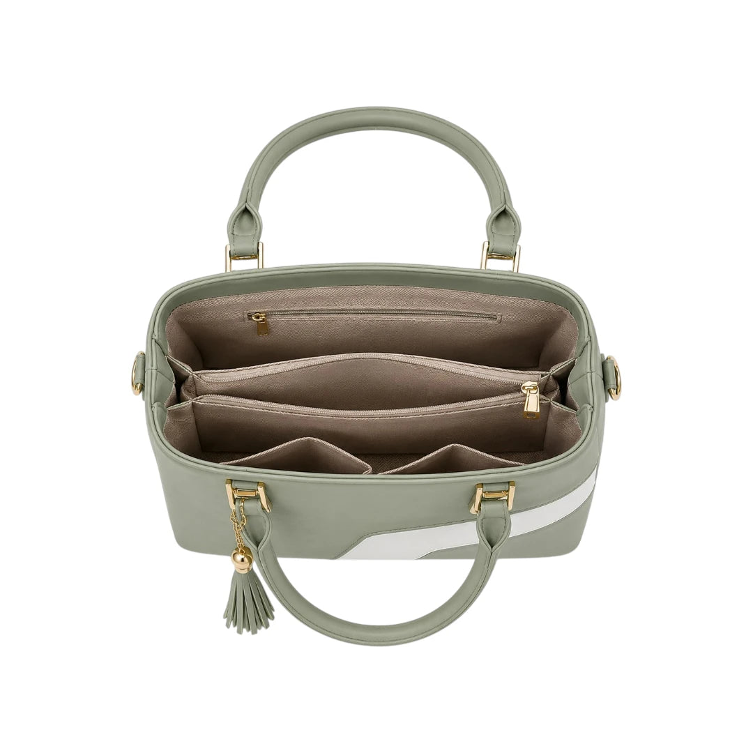 Kelven Green Structured Women’s Satchel Handbag