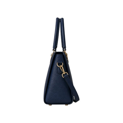 Kelven Navy Textured Women’s Satchel Handbag