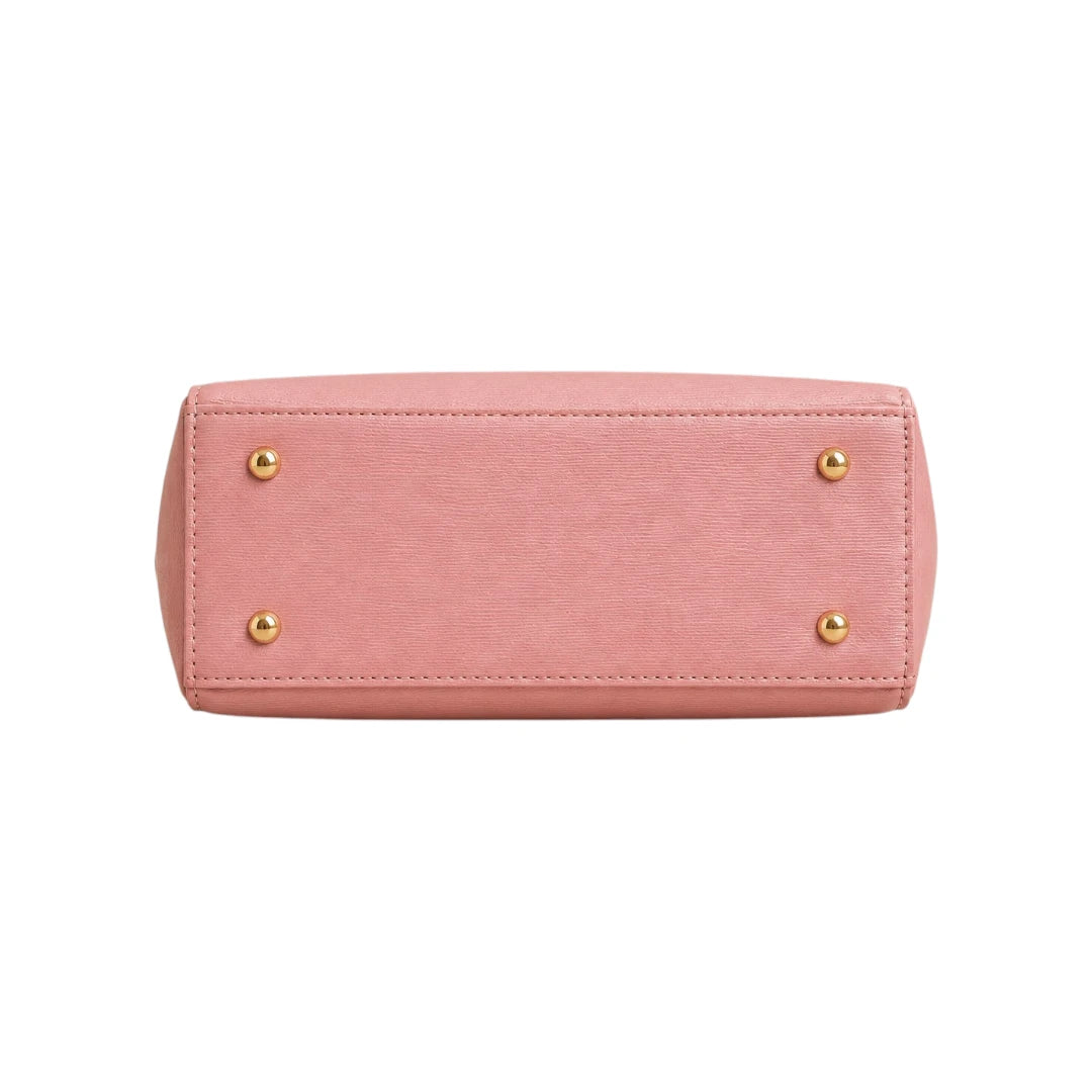 Kelven Pink Textured Tassel Women’s Satchel Handbag