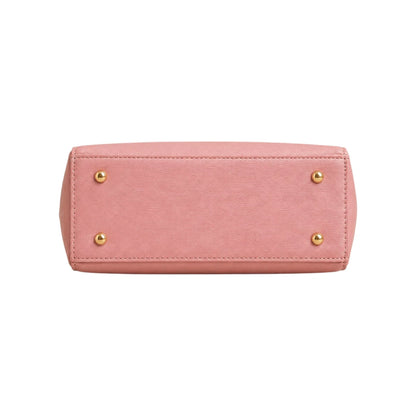 Kelven Pink Textured Tassel Women’s Satchel Handbag